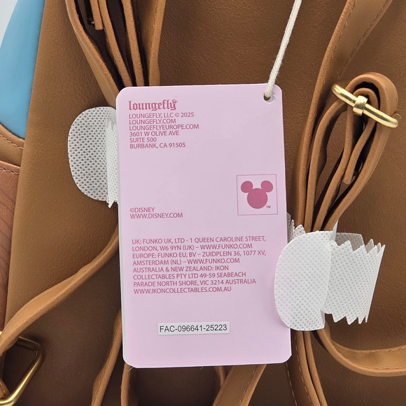 Loungefly Disney Pocahontas Meeko Flit Riverbend Blue Mini Backpack Bag New - Picture 7 of 7